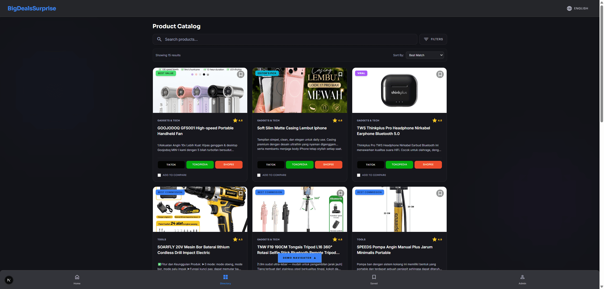 Affiliate Website preview 1