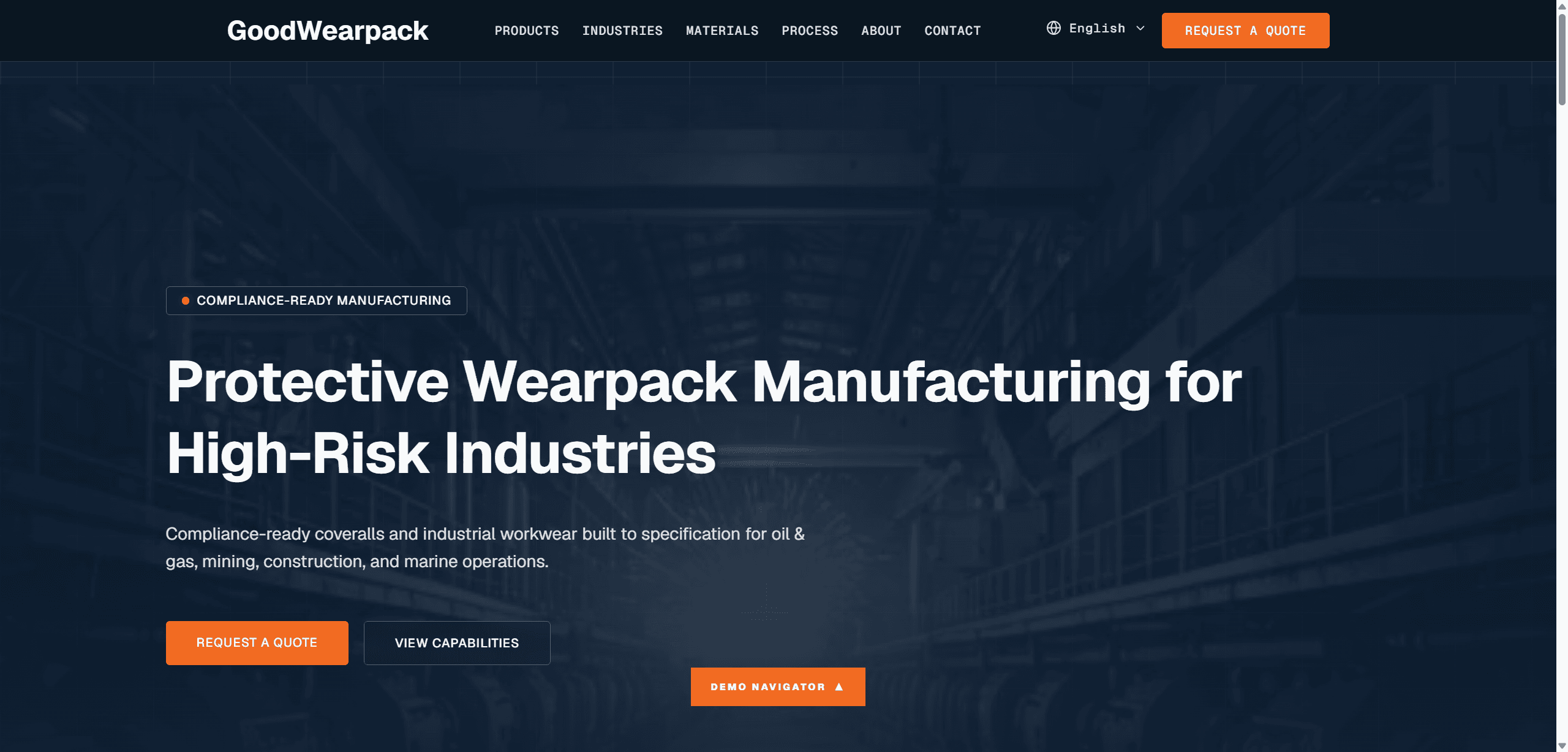 GoodWearpack Supplier Website preview 1