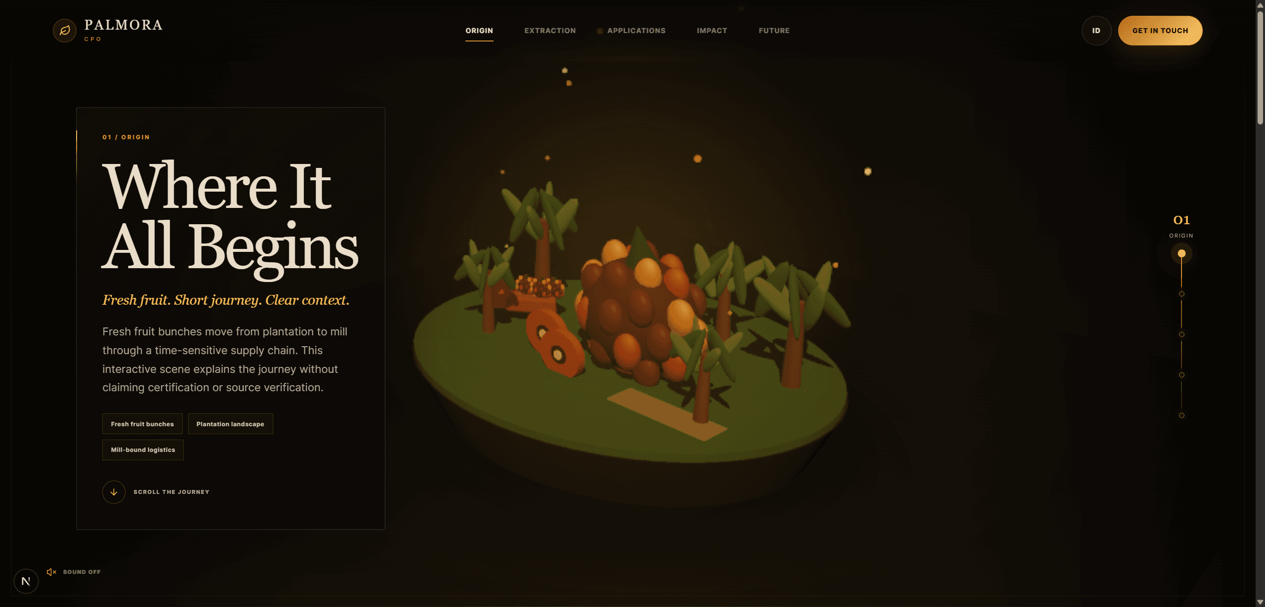 Palmora CPO — Palm Oil Supply Chain 3D Landing Page preview 1