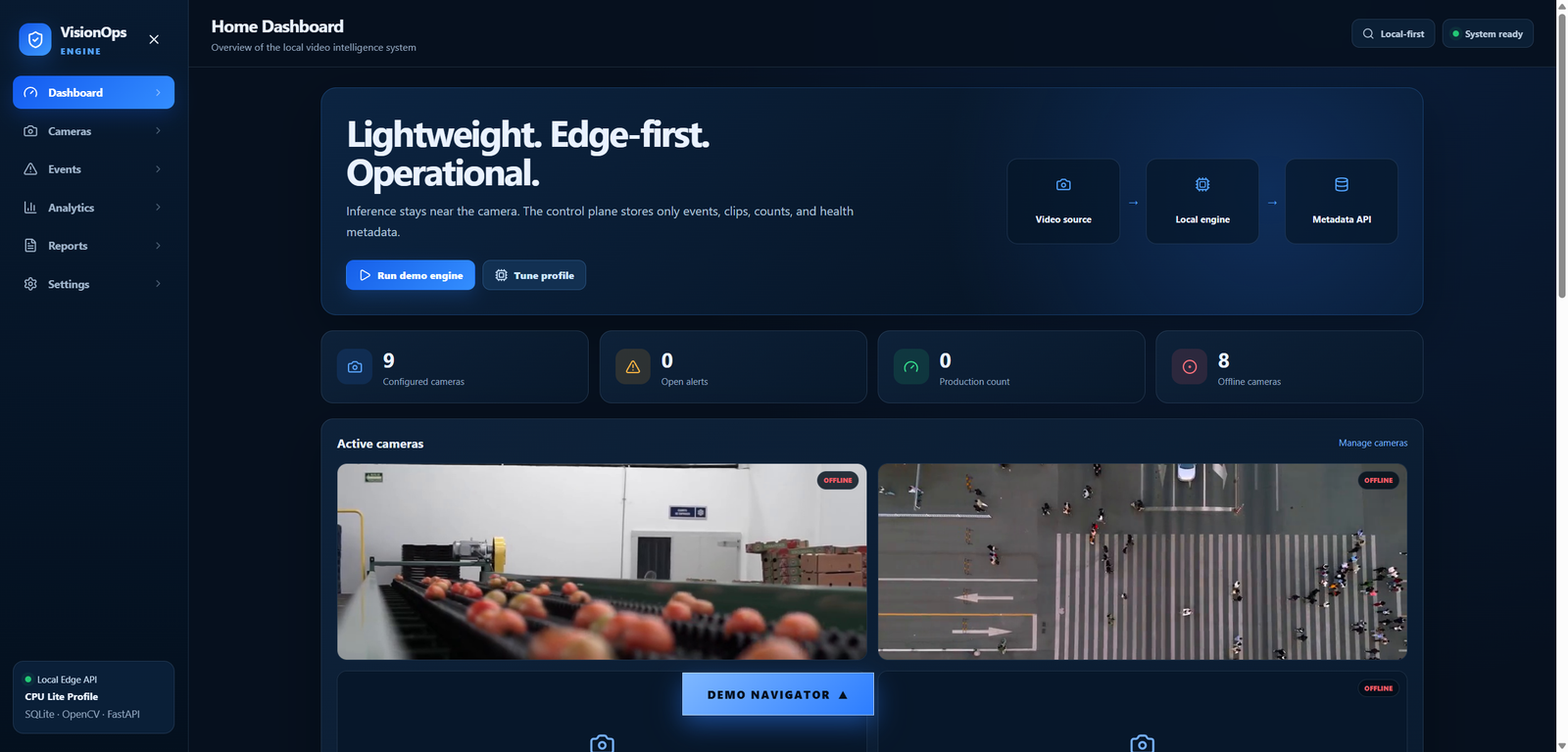 Preview of VisionOps Engine